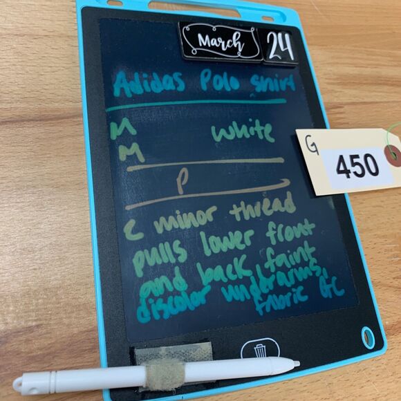 Adidas Polo Shirt Mens M Medium White Short Sleeve Quick Drying Performance Golf - Picture 14 of 15